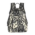 thumbnail image 1 of Fotbe Abstract Cat Faces Pattern Mochila Ligera para Hombres y Mujeres - Duradera y Resistente al Agua, Ideal para Escuela, Trabajo, Viajes y Uso Diario, 1 of 7