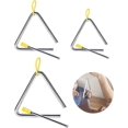 thumbnail image 1 of 3-piece Triangle Musical Instrument Set Triangle Percussion Instrument With Beater And Rubber Handle Musical Enlightening Instruments For Children Ear, 1 of 5