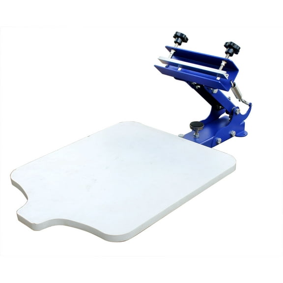 PreAsion 1 Color Silk Screen Printing Machine Table Board Screen Press with FIxed Pallet