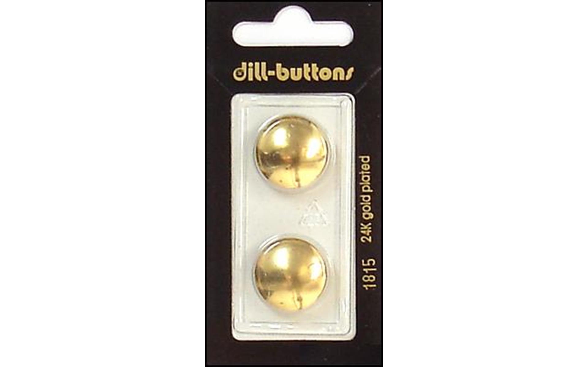 Dill Buttons 18mm 2pc Shank Gold