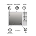thumbnail image 4 of Botiquin Organizador De Baño Con Espejo Minimalista ELOISE, 4 of 6