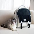 thumbnail image 3 of Bolsa de transporte para mascotas, bolsa para gatos, mochila para mascotas, bolsa de transporte para exteriores para gatos, bolso de hombro doble, bolsas de viaje transpirables para cachorros, suminis, 3 of 5