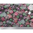 thumbnail image 3 of Soimoi Polyester Crepe Fabric Floral & Flamingo Bird Print Fabric by The Yard 52 Inch Wide, 3 of 4
