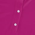 thumbnail image 6 of Mohiass Womens Polo Shirts Button Down Collared Long Sleeve Tops V Neck Loose Blouses Hot Pink 2XL, 6 of 7