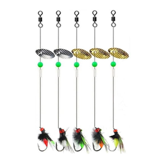 QHUDLV Spinner Bait Bass Fishing Lures Spinnerbaits Spoon Hooks Lures