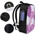 thumbnail image 5 of YFYANG 17" Laptop Backpack, Purple Vintage Flower Pattern Fashion Travel Work Backpack with USB and Headphone Cable Interface for Men and Women, 5 of 8