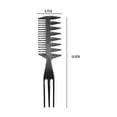 thumbnail image 2 of 3-in-1 Plastic Combs Detangling Hair Comb Wide Tooth Comb Anti-static Comb Hairdressing Styling Tool, 2 of 3