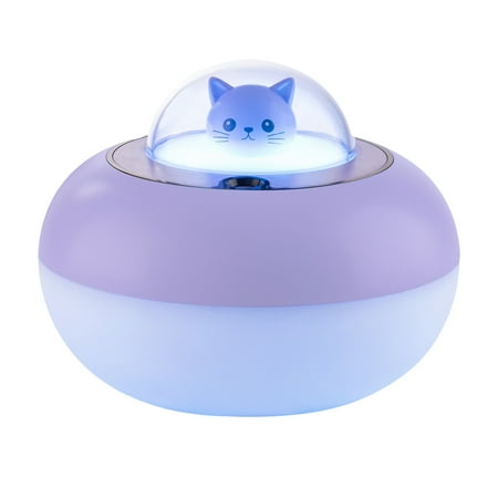 

KAOU 300ml USB Humidifier Cute Kitten Whisper Silent Colorful Light Automatic Timing Off Air Dampener for Baby Bedroom