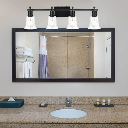 5 Light Bath Vanity Lights Industrial Wall Sconce With Clear Ribbed Glass Lamp Oil Rubbed Bronze Bathroom Lighting Rustic Farmhouse Fixture Canada 5 Light Bath Vanity Lights Industrial, 5 Light Bathroom Vanity Oil Rubbed Bronze