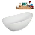 thumbnail image 4 of 67" Streamline B-288-69-BL Soaking Freestanding Tub and Tray With Internal Drain in Matte Black, 4 of 10