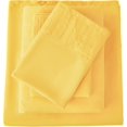 thumbnail image 1 of czcpp-Twin Single Sheets, Soft Microfiber Amarillo Cooling Sheets Drap Lit with Corner Straps, Mellow Yellow Deep Pocket Luxury Hotel Cozy Bedding Set, 1 of 4