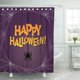 thumbnail image 1 of Cortina de ducha naranja con borde de araña Happy Halloween ABPHQTO 152x180 cm, 1 of 2