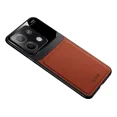 thumbnail image 1 of Funda Piel Sintetica Para Redmi Note Poco + Mica De Color Marrón Poco M6 Pro 4g, 1 of 4