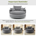 thumbnail image 5 of Harper & Bright Designs 360° Swivel Accent Chair, Barrel Chair Swivel Round Sofa Chair with Cushion and 3 Pillows for Living Room, Grey, 5 of 16