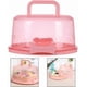 thumbnail image 2 of Portable cake container with transparent lid for safe storage of cakes and treats, 2 of 5