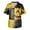 Yellow, variant on GrmtClth Halloween Color Block Patchwork Scrub Tops For Men V Neck Short Sleeve Pumpkin Bat All Over Print Soft Stretch Breathable Nursing Work Shirts With Side Pockets Yellow L