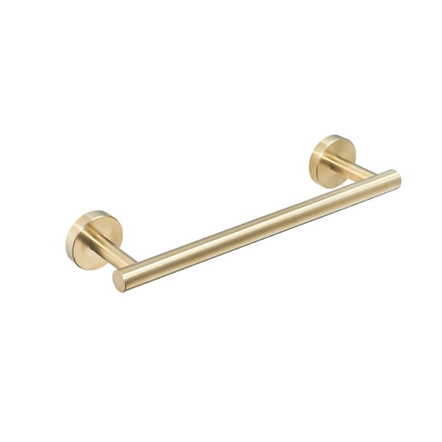 Cateissary Toallero de acero inoxidable a prueba de óxido engrosado 30 cm Barra individual Toallas de ducha Soporte de barra Montado en la pared Juegos de accesorios de baño oro