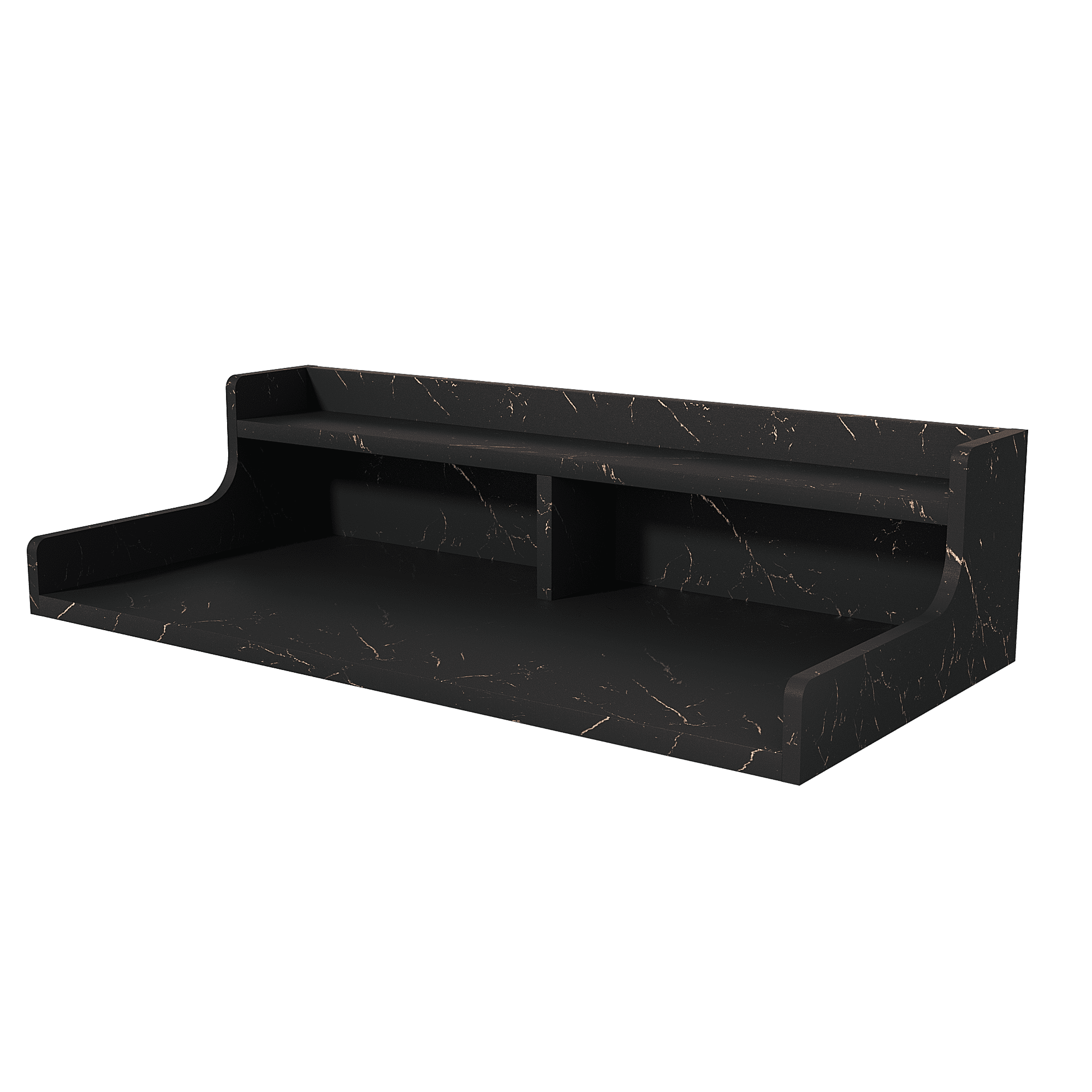 Mintazer 54" Laundry Room Countertop, 2 Tier Washer Dryer Topper with Storage Shelf for Laundry Room, Black