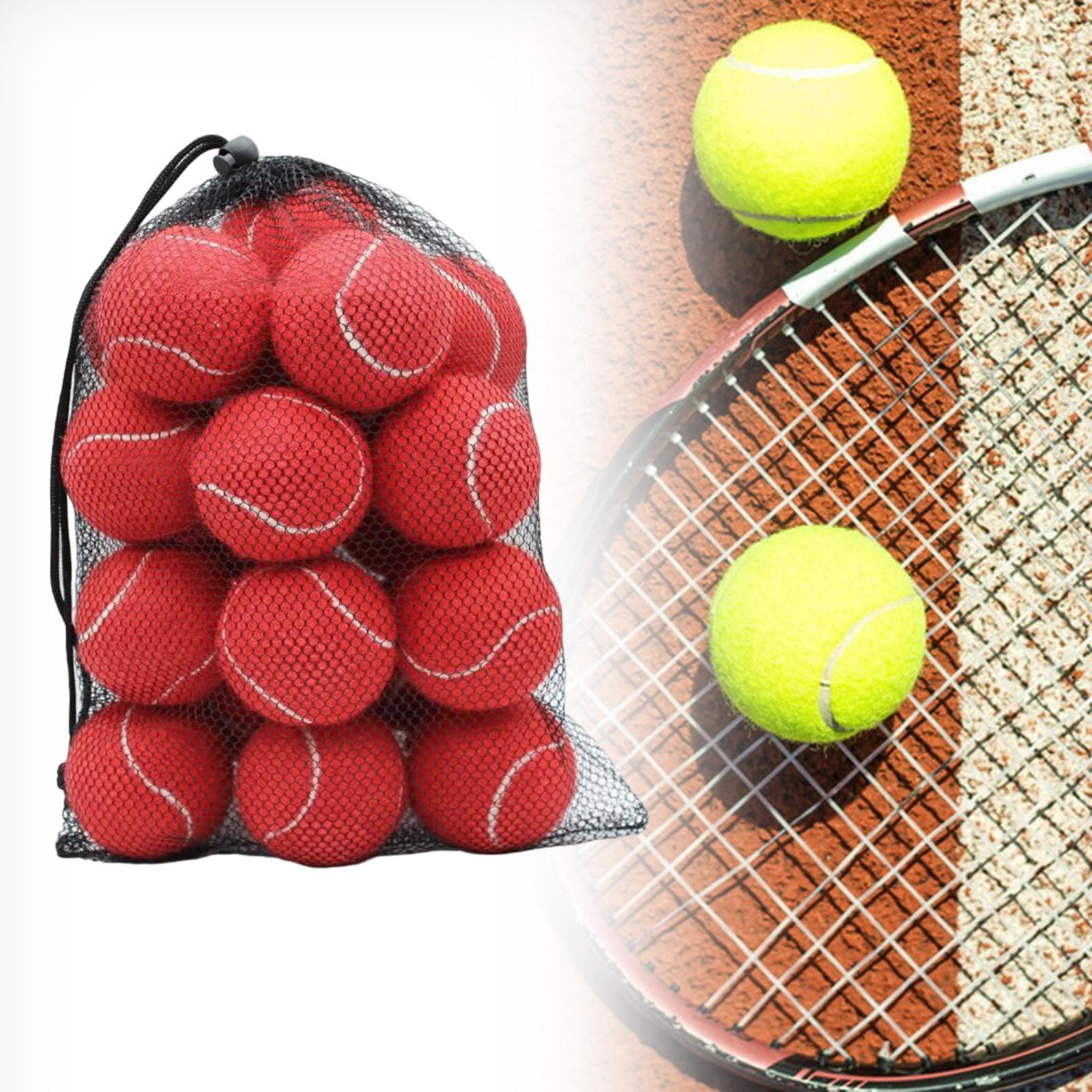 funtasica 20 Pieces Tennis Balls Wear Resistant Resilience 2.52" Dia, Elastic Balls Training Balls for Playing with Dogs Racquet Sports Orange