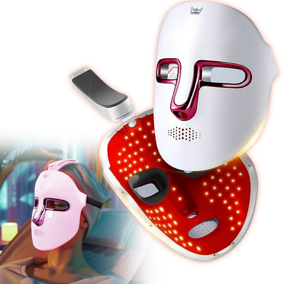 LED Face Mask Light Therapy Seven Color Red Light Therapy for Face and Blue Light Facial Infrared Light Therapy Device for Home Use