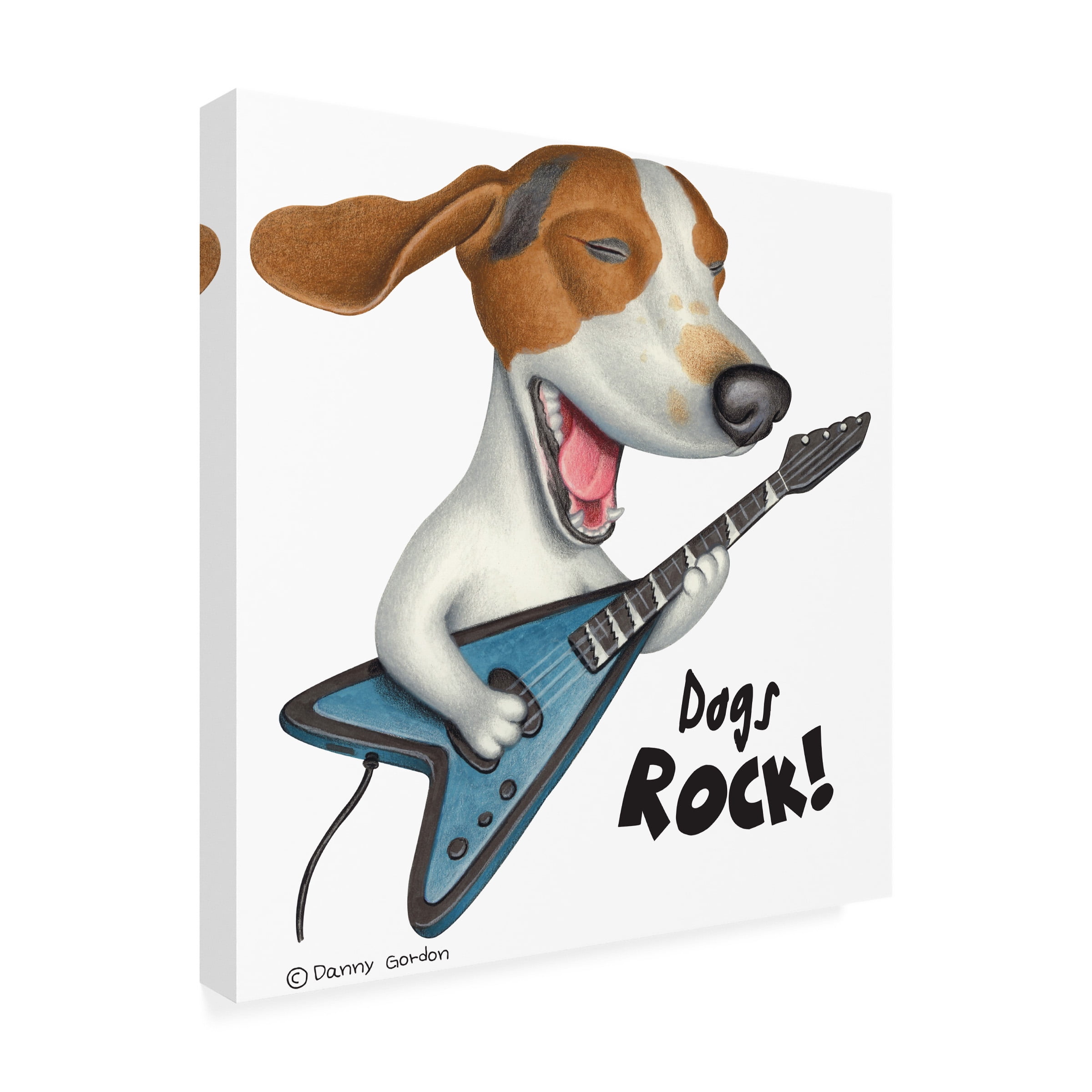 Danny Gordon Art 'Basset Hound Dogs Rock' Canvas Art