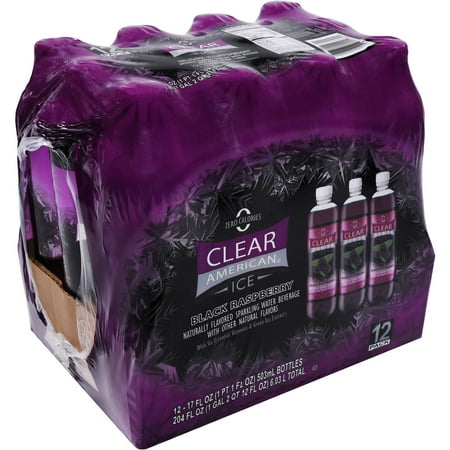 Clear American Ice Black Raspberry Sparkling Water, 17 Fl. Oz., 12 Count