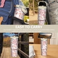 thumbnail image 7 of 30 Oz Tumbler Pale Pink Flowers Tumbler with Lid and Straw, Birthday Gift Cup for Friend Women Men Coffee Travel Mug Thanksgiving Day Halloween Christmas Gift Water Bottle, 7 of 7