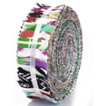 thumbnail image 3 of Soimoi 40Pcs Ikat Print Precut Fabrics Strips Roll Up 1.5 inches Cotton Jelly Rolls For Quilting - Multicolor, 3 of 9