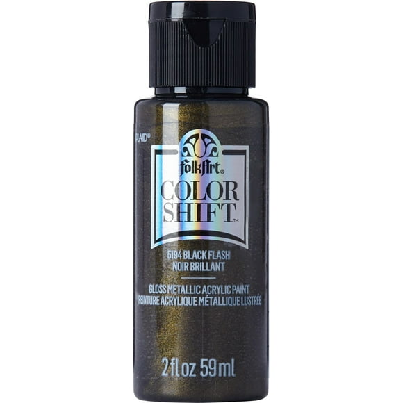 FolkArt Color Shift Acrylic Paint, 2 fl oz, Black Flash