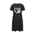 thumbnail image 1 of fheaev Chemises de Nuit pour Femmes Grande Taille Imprimé de la Saint-Valentin Chemise de Nuit Décontractée à Manches Courtes Robe de Sommeil Ample Confortable Pyjama Col Rond Chemises de Nuit Douce Tenue de Nuit, 1 of 2