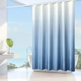 Small Stall Shower Curtain 36 x 72, Narrow Blue Ombre Shower Curtain ...