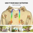thumbnail image 6 of Hoodies for Women - Hamburger Capybara Comfrt Colour Drawstring Women'S Fashion Hoodies & Sweatshirts, Fall Outfits Clothes for Women 2024 Pullover with Kangaroo Pocket, 6 of 7