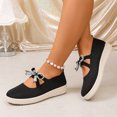 thumbnail image 7 of Comfortable Work Shoes, Women's Bow Accent Knit Platform Sole Round Toe Casual Shoes Comfortable Shoes and Easy Styling Knit Upper Flexible Sole Business Footwear Walking Shoes Comfort, US-6.5/EU-38, 7 of 7