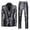 Grey, variant on Men's Solid Color Fashion Casual Jacquard Party Suit Jacket Vest Pants Three-Piece Set Slim Fit Lightweight Blazer Wedding Tuxedo Formal