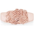 thumbnail image 2 of AFFY Nugget Style Men's Promise Ring In 10K Solid Rose Gold 9.50 MM Wide Ring Size-13.5, 2 of 6