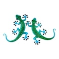thumbnail image 3 of 2 piezas de decoración de pared de gecko de hierro, adorno artesanal de moda, arte de pared de gecko Azul Verde, 3 of 9