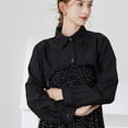 thumbnail image 2 of CAILDANL Long Sleeve Dickey Collar Blouse Detachable Peter Pan Collar Fake Collar False Collar Half Blouse for Women, 2 of 6
