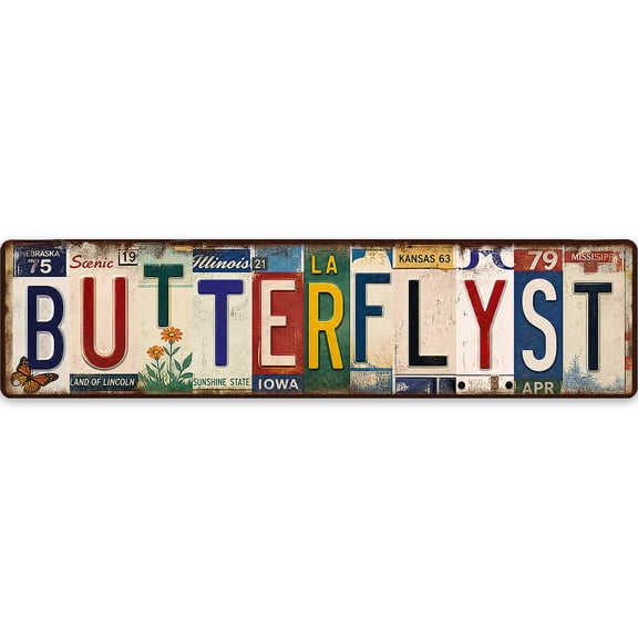 Vintage License Plate Metal Wall Decor Sign 16x4 Inch