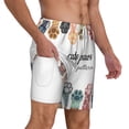 thumbnail image 2 of Kdxio Cat Paws Print Men'S Swim Trunks With Compression Liner 7 Inch Inseam Quick Dry Swim Shorts, 2 of 7
