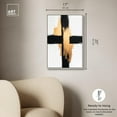 thumbnail image 5 of Glimmering Edges III Canvas Gold Leaf Wall Art by Art Remedy, Silver Frame, 16" x 24", 5 of 7