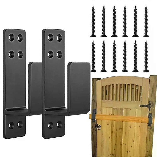 Shed Security Bar Door Brackets 2 Pack Upgraded Steel U Bracket Thickness Drop Open Bar Prevent Unauthorized Entry Fit For 2 X 4