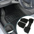 thumbnail image 2 of Universal Car Floor Mats 3-Piece Set Pvc Waterproof Non-Slip Heavy Duty Tray Design With Raised Edges Rubber Grip Anti-Skid Protection For Vehicles 29X17 Inch, 2 of 8