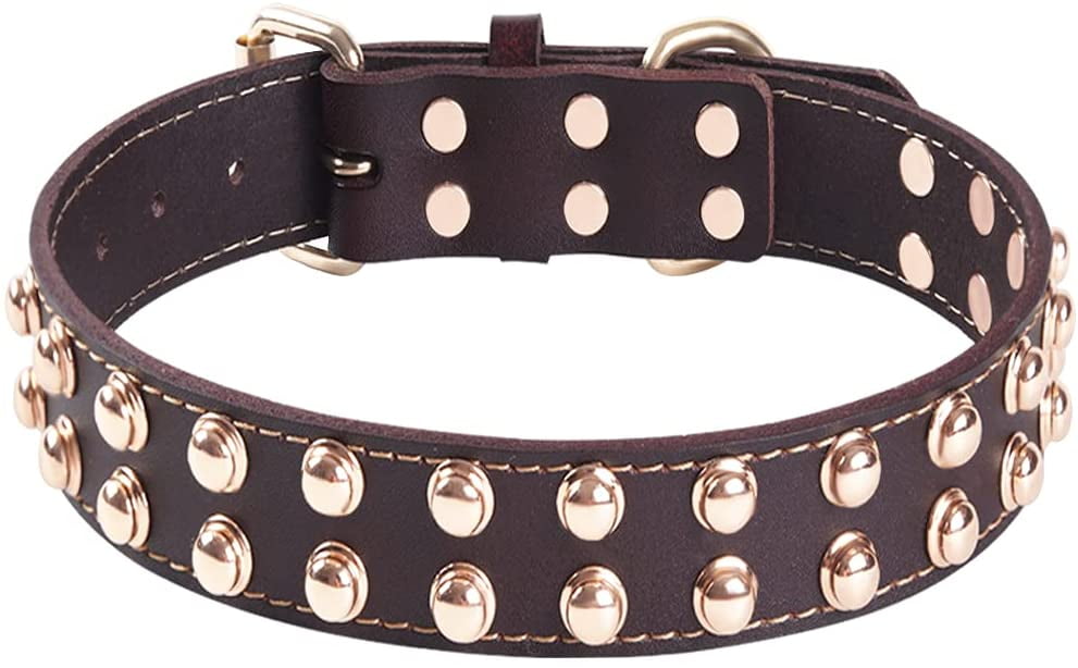 Medium and Large Breed Dogs Braided Soft Padded Dog Collars Real