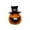 C, variant on XHKUYI Halloween Pumpkin Statue 6.4 inch, Resin Smiling Grin Witch Hat Pumpkin Miniature Figurine, for Halloween Home Office Party Haunted House Decor