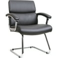 thumbnail image 2 of Lorell Sled Base Leather Guest Reception Waiting Room Chair, 2 of 2
