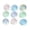 A, variant on Mini Dumpling Squishy Toys with Translucent Slow Rising Silicone and Glitter Stars, 9-Pack, Random Pastel Colors, for Kids and Adults, Relaxation Squeeze Toys