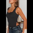 thumbnail image 4 of Tops Cortos para Salir de Mujer, Camisetas Sin Espalda, Ropa Básica de Verano Y2K para Adolescentes, Ropa , Color Negro, Talla XS, 4 of 7