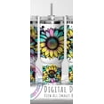 thumbnail image 2 of Star Mug 40Oz Colorful Sunflower Tumbler Wrap Design, 40 Ounce Stanley Seamless Template, 40 Oz Yellow Turquoise Summer Line Art - Tumbler With Handle, To-Go Coffee Mug, 2 of 4