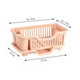thumbnail image 2 of Dish Drying Rack Kitchen Storage Drying Rack with Rack Tools for Kitchen Countertop Cabinet Pink, 2 of 9