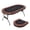 Brown edge black base, variant on 8 Player Collapsible Poker Table with Deep Cup Holders and Padded Armrest, Portable Folding Card Table for Texas Holdem Blackjack, Home Casino Game Night, 71.25x27.55x30.31 inch